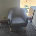 Grey Sofa Armchair w/ Wood Legs